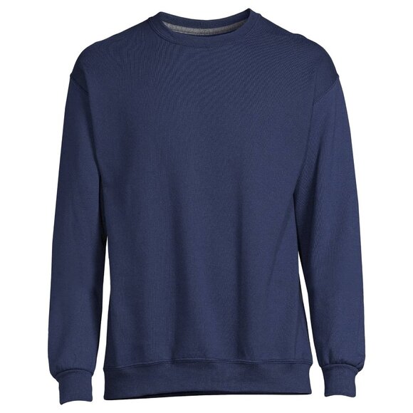 (2) Two New Men's Athletic Works Fleece Pullover Sweatshirts Size L Blue Cove - Picture 1 of 3